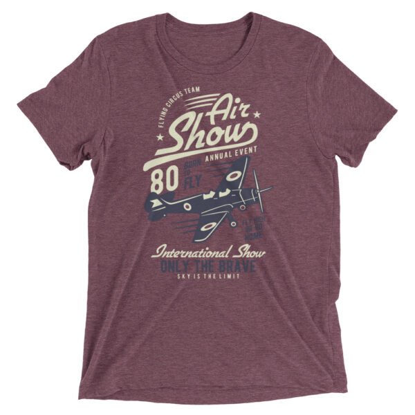 Unisex Tri Blend T Shirt Maroon Triblend Front 6563682489f86.jpg